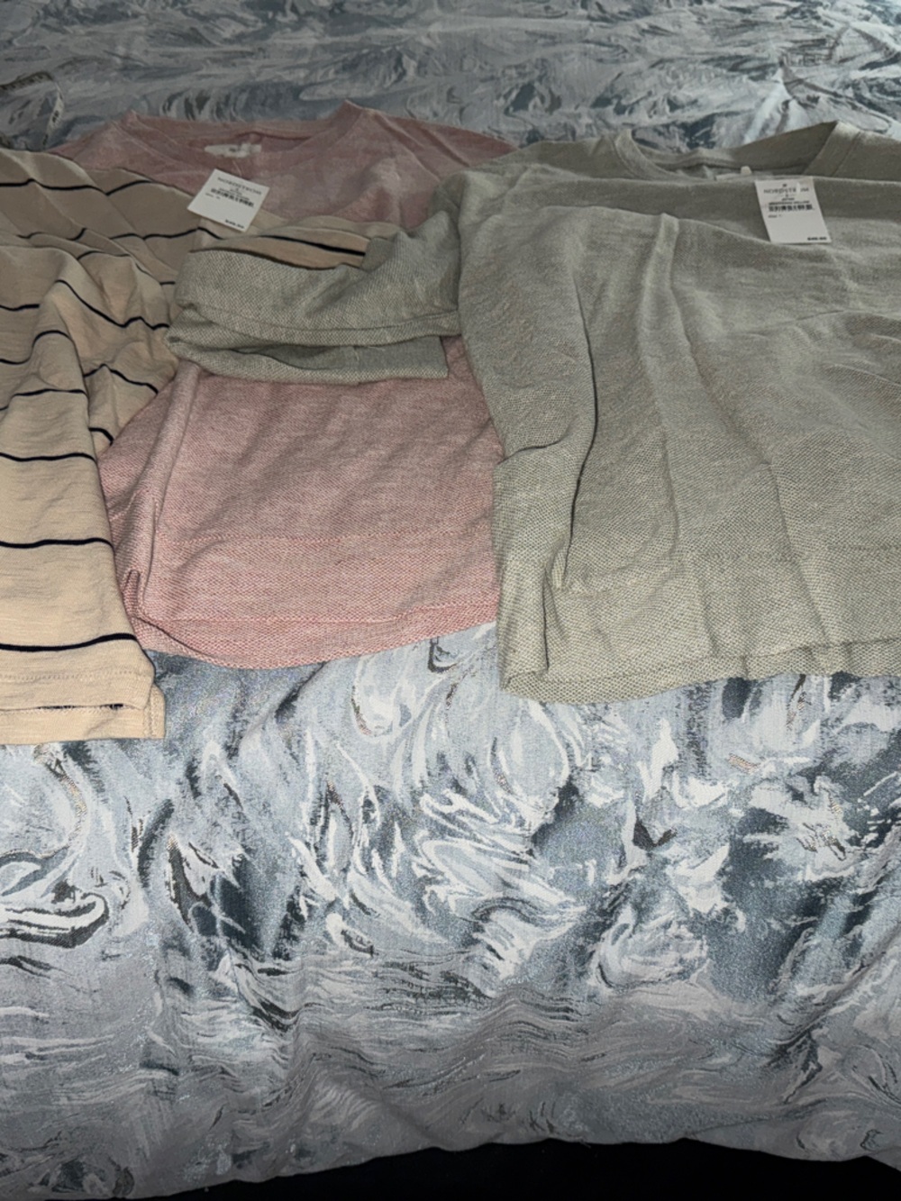 NWT - lot of 3 Lou and Grey long sleeve tops.  2 size medium, one large